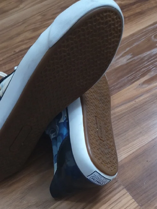 Coach Navy and Light Blue Signature Canvas Sneakers - Picture 4 of 4